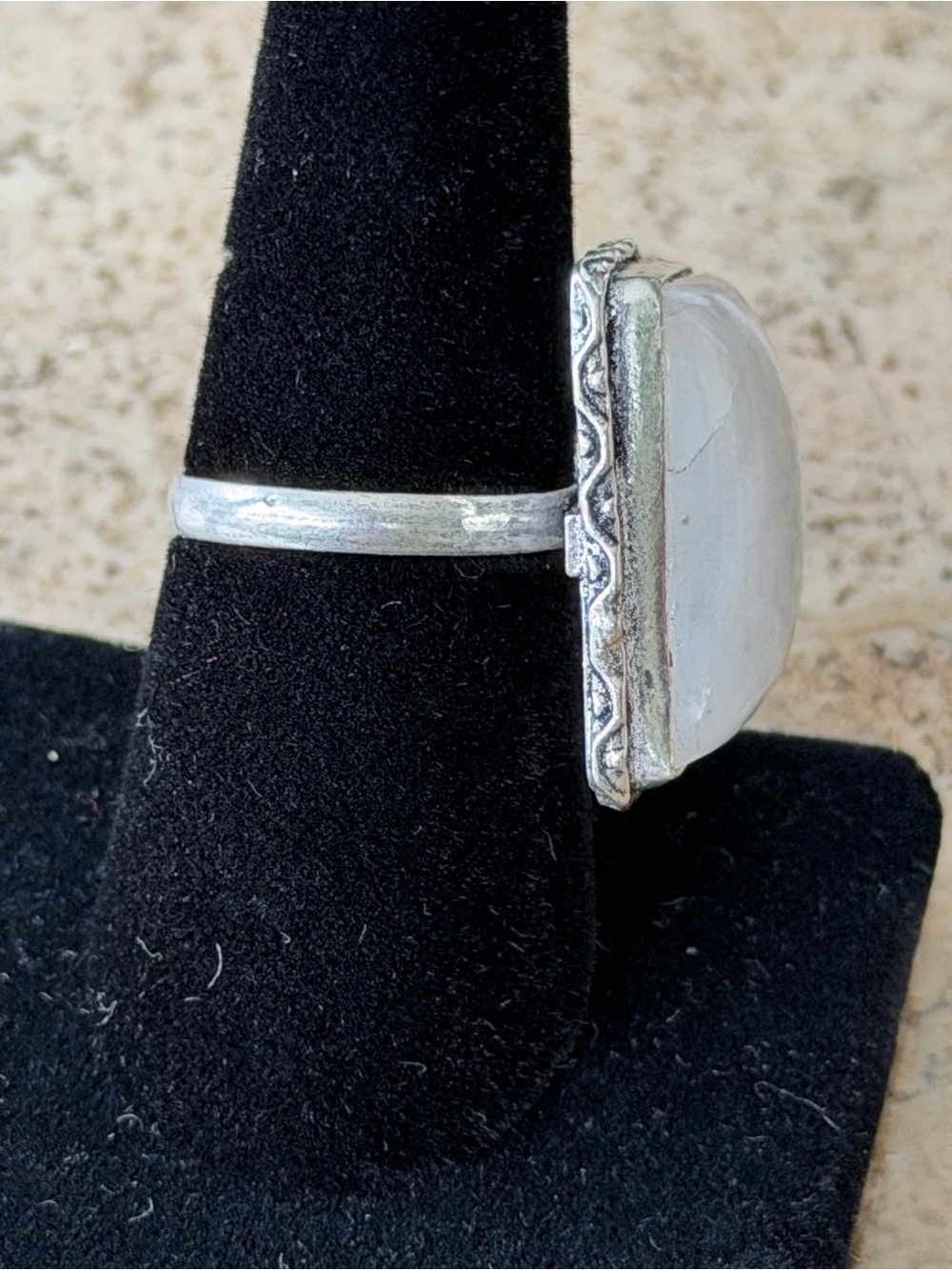 Moonstone Statement Ring_925 stamp_Size 8 - Picture 3 of 6